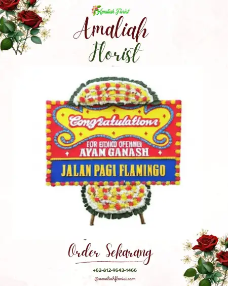 Sewa Papan Bunga Macan Putih